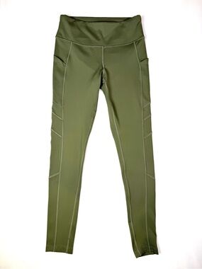 New Balance Olive Green High Rise Pocket Leggings Athletic Yoga Pants Medium